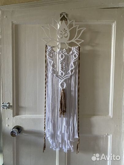 Настенное панно макраме Лотос Ом