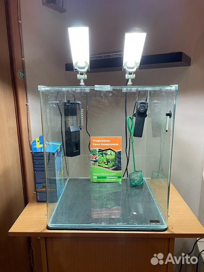 Комплект аквариум куб dennerle 60л с тумбой