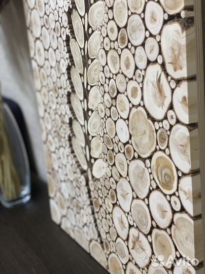 Панно из спилов можевельника картина