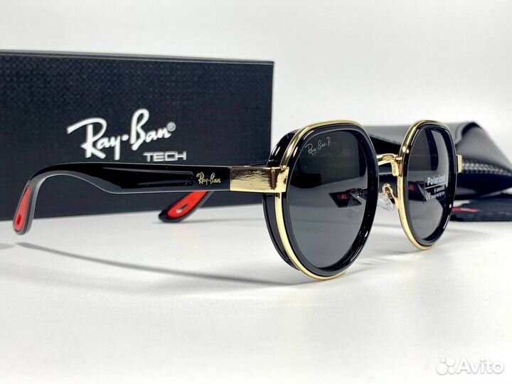 Очки Ray Ban Ferrari золотистые
