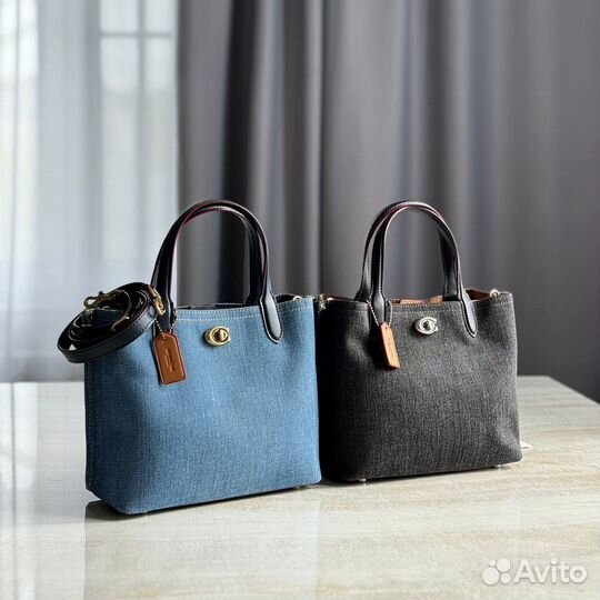 Сумка шопер Coach jeans Willow tote bag