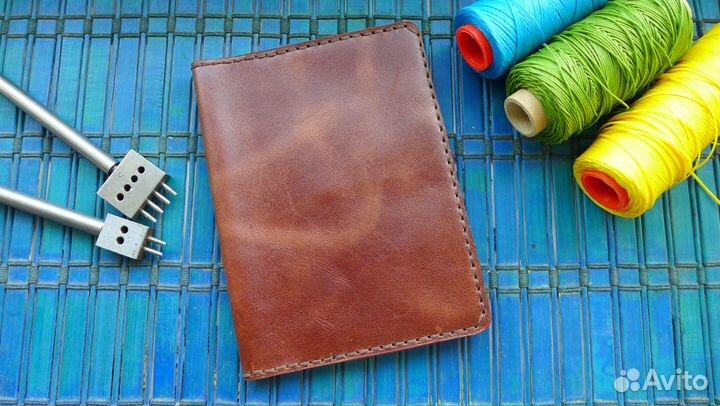 Обложка на паспорт натуральная кожа ручная работа