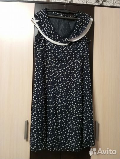 Платье в горошек 58 размер