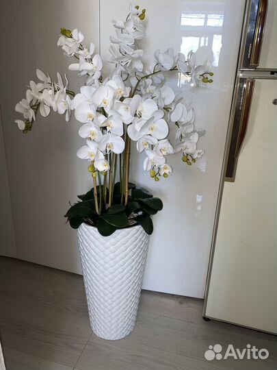 Орхидея искусственная из силикона качество премиум