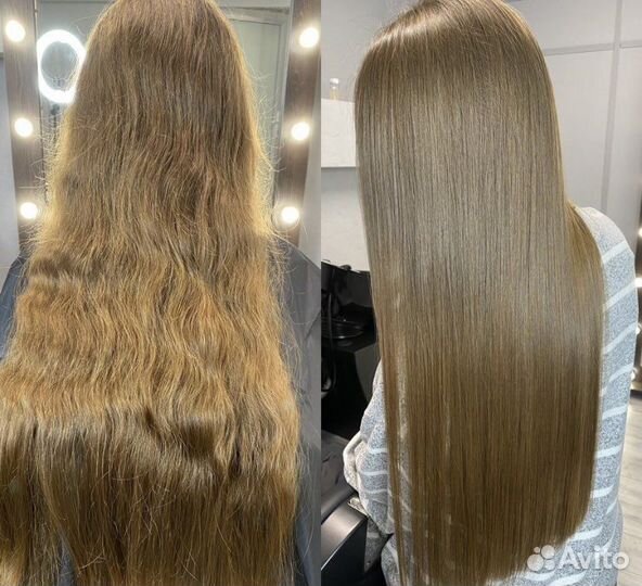 Кератиновое выпрямление волос