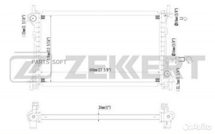 Радиатор охлаждения Форд Фокус 98