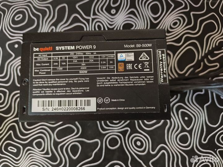 Блок питания be quiet 500