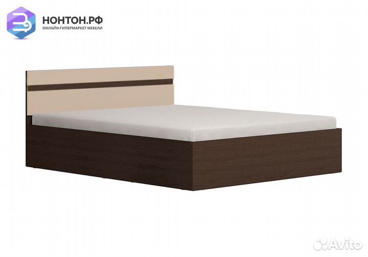 Кровать Нэнси капучино глянец / венге