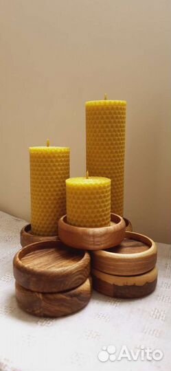 Подставка подсвечник деревянный