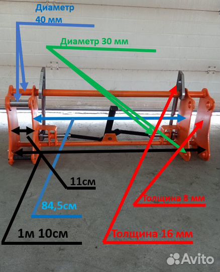 Евро рамка - быстросъём на погрузчик кун/пку