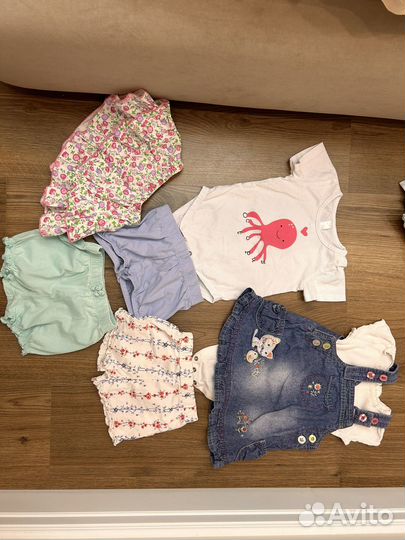 Пакет фирменных вещей на девочку 68-74 6-9 мес