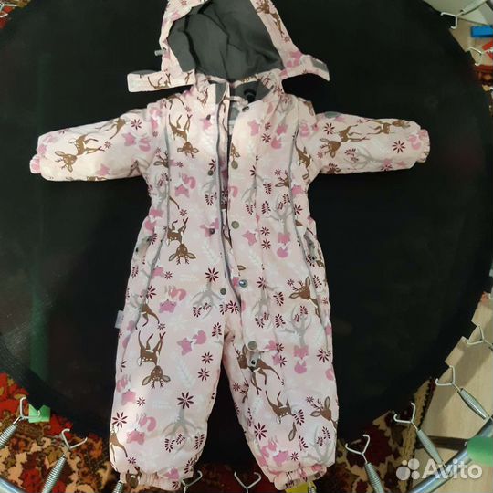 Зимний комбинезон для девочки 80размер,и шапочки