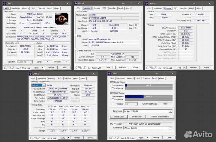 Ryzen 2600 / B450M Steel Legend / 32 GB