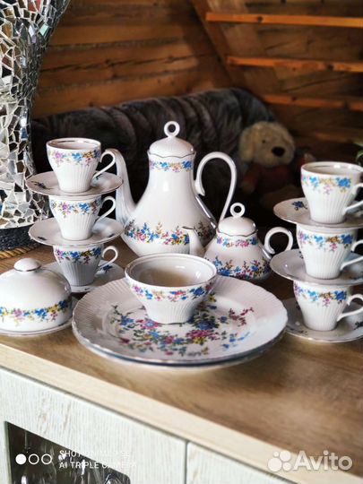 Кофейный сервиз гдр jlmenau пр-во 70 гг