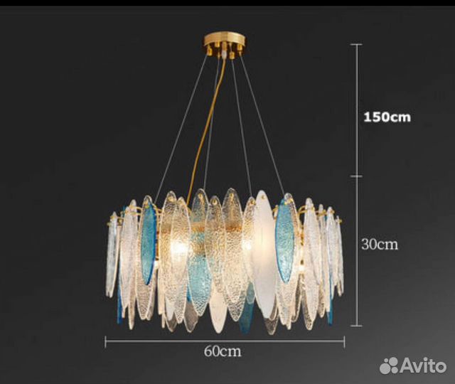 Потолочная люстра с декором