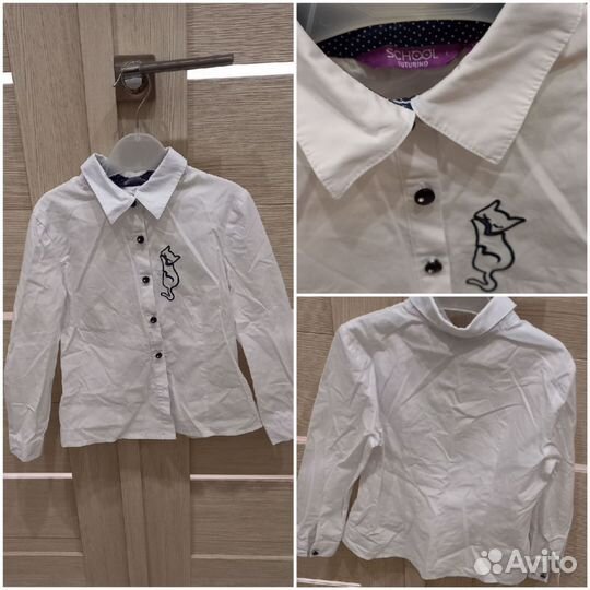 Блузки школьные 122 128