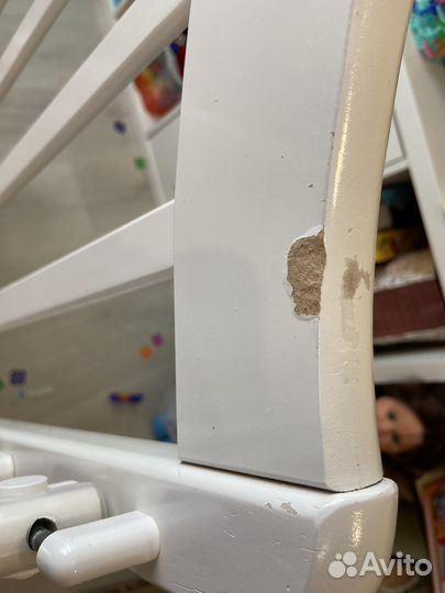 Детская кроватка с маятником и ящиком + Матрас