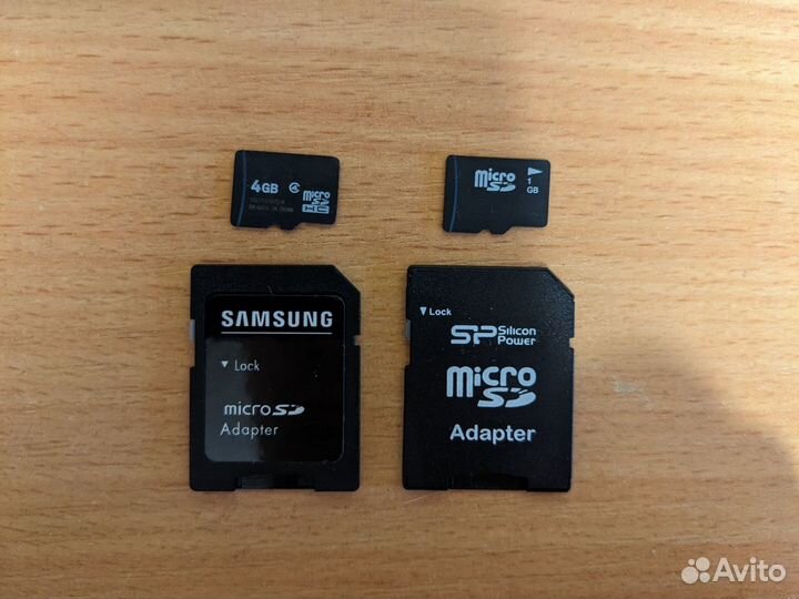 Карта памяти MicroSD 32gb, 4gb, 1gb. Картридер