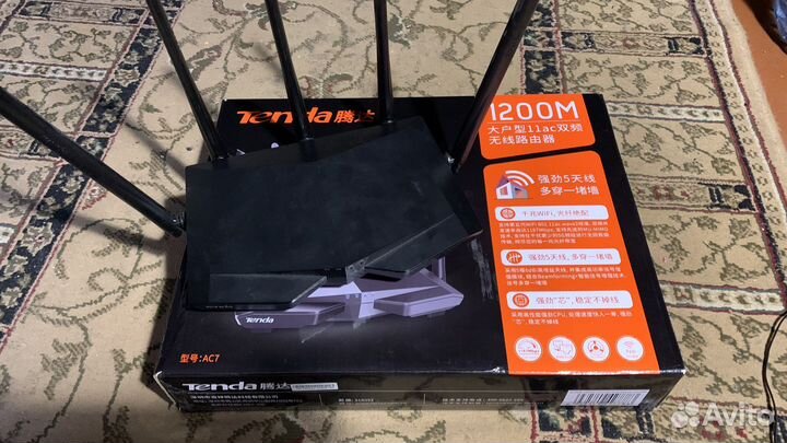 Wifi роутер Tenda AC7 на 5 антен 2,4/5