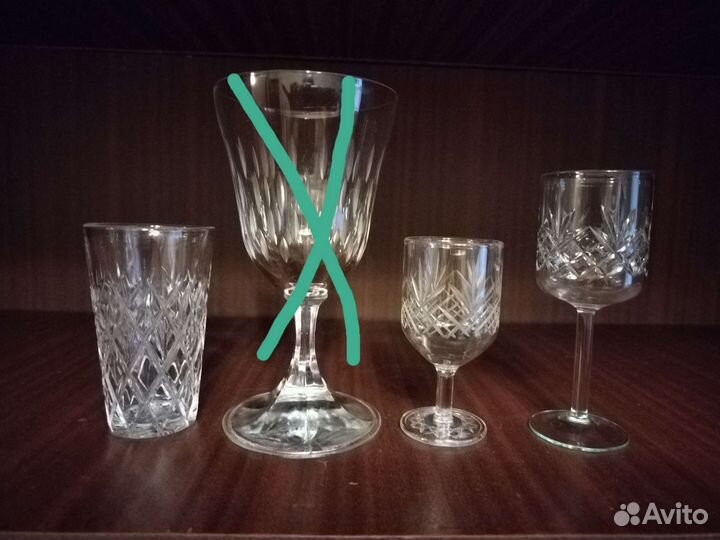 Бокалы, рюмки, креманка