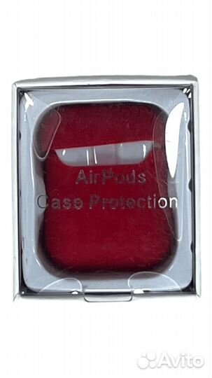 Чехол Silicon case AirPods 1/2 №02 (Красный арбуз)