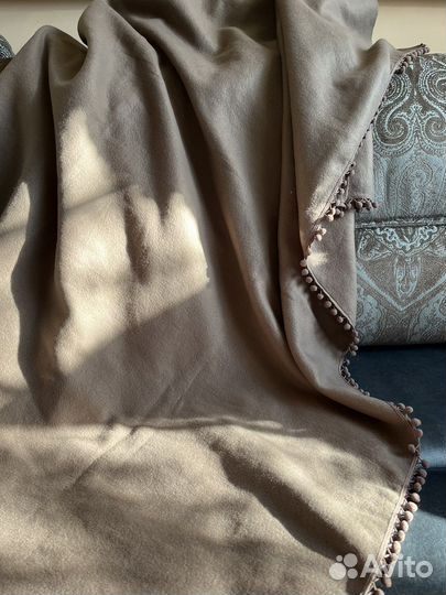 Плед коричневый новый