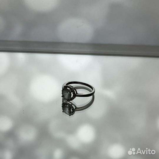 Кольцо серебро с топазом