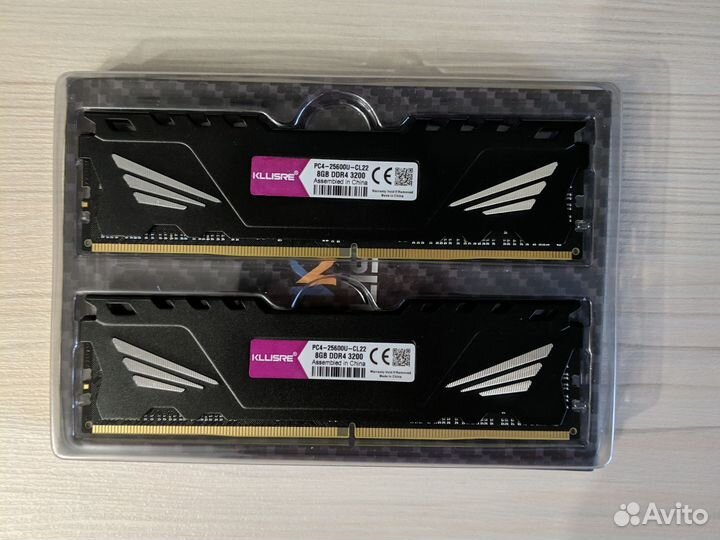 Ddr4 16 GB(8gbx2) 3200Мгц Kllisre (NEW)