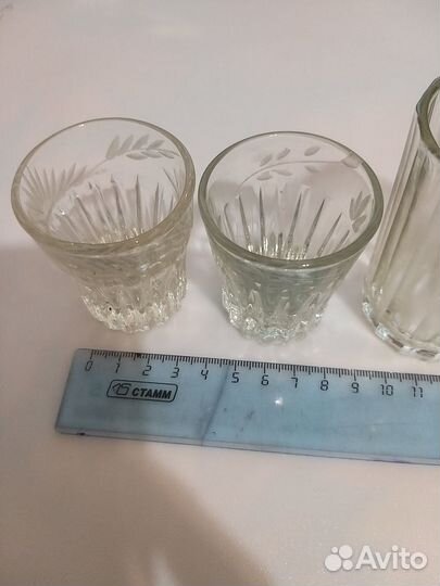 Рюмки стопки, граненые стаканы СССР