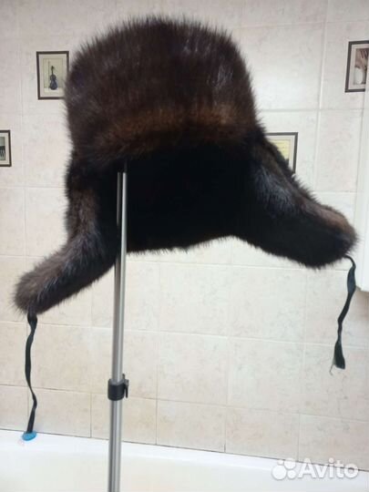 Норковая мужская шапка