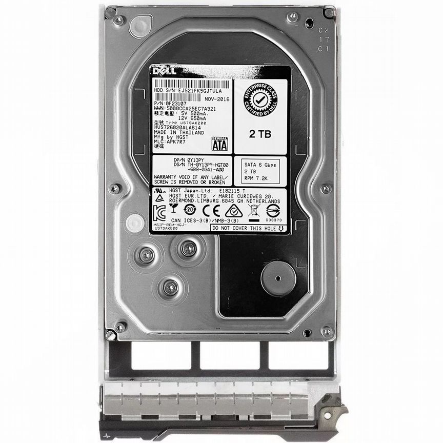[Y13PY] Жесткий Диск Dell 2tb 7200 Sata3 3.5" Hdd Y13py
