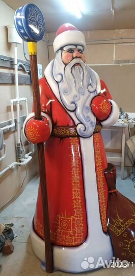 Дед Мороз и Снегурочка из стеклопластика