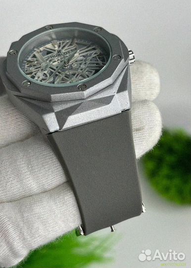 Часы наручные Hublot WHB3 серебро (Арт.47593)