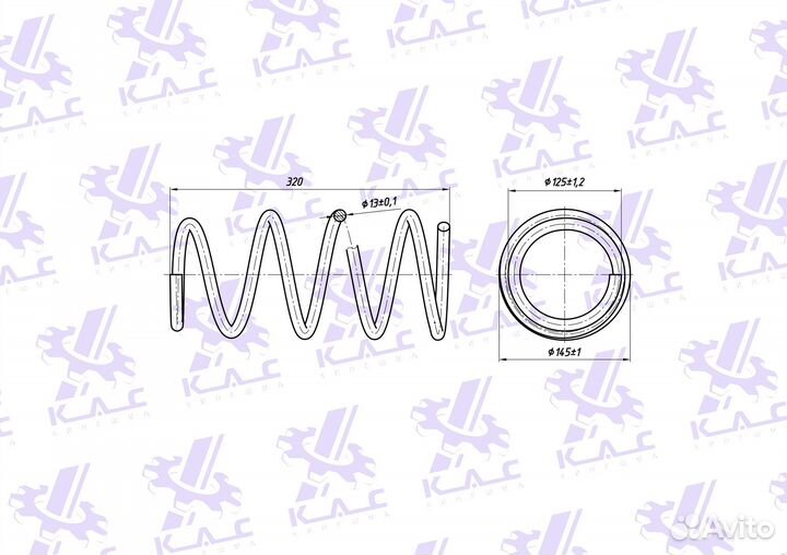 Пружина (2 шт.) передней подвески LADA Largus