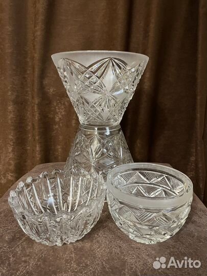 Салатник хрустальный СССР