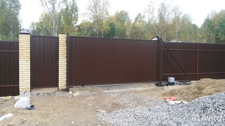 Откатные ворота с автоматикой