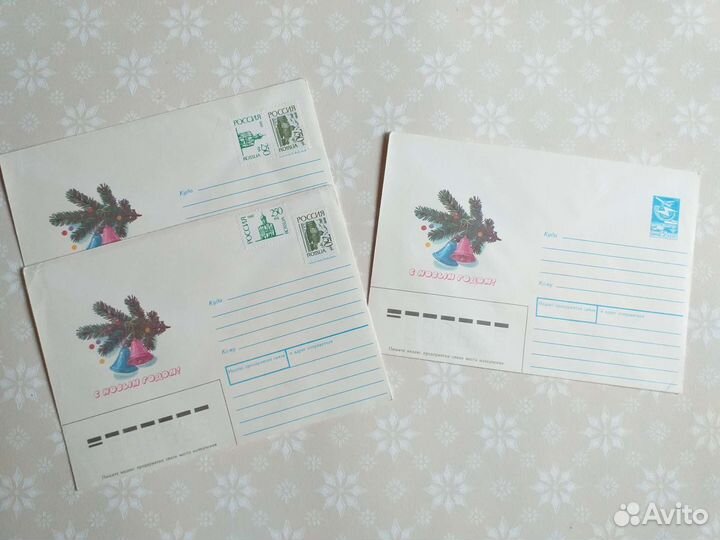 Почтовые конверты ссср.Новый год.1988 год