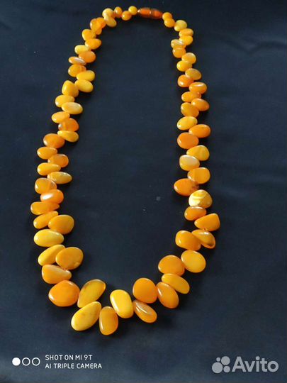 Бусы новые из натурального янтаря времён СССР