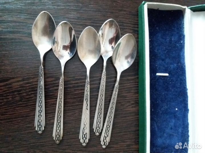 Мельхиоровые ложки кофейные СССР