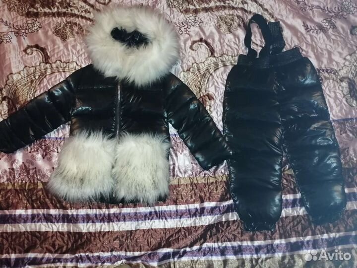 Детский зимний комбинезон на девочку 98см