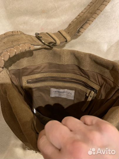 Сумка замшевая коричневая