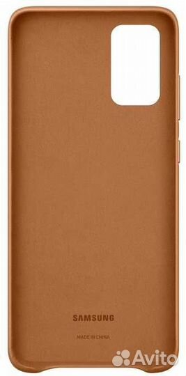 Оригинал Кожаный Чехол Samsung S20+ (коричневый)