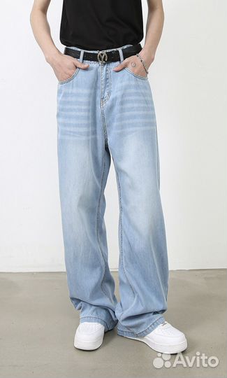 Джинсы голубые y2k