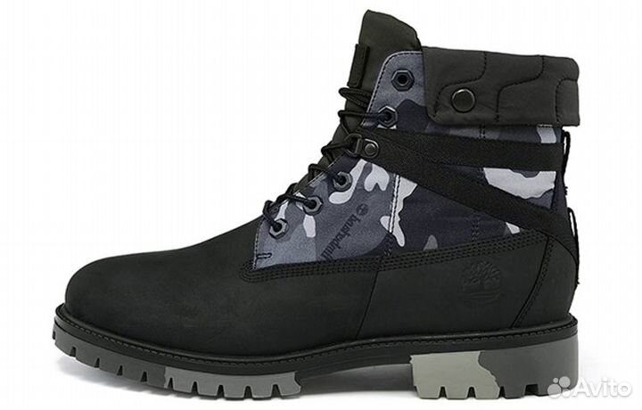 Timberland Heritage EK+ 6 Inch Waterproof Wide-Fit Boot 'Black Camouflage' (40)