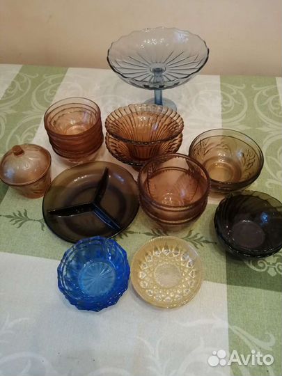 Посуда цветное стекло СССР