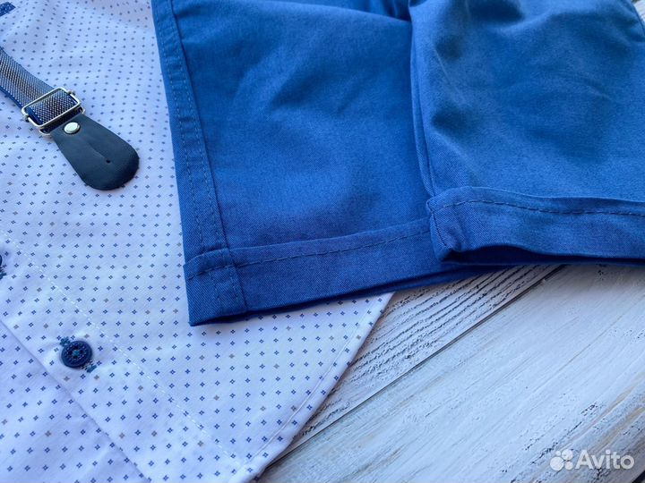 Комплект рубашка и шорты 110 122 128 размер