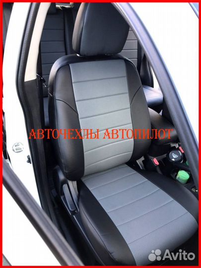 Чехлы Автопилот Mitsubishi ASX из экокожи чёр-сер