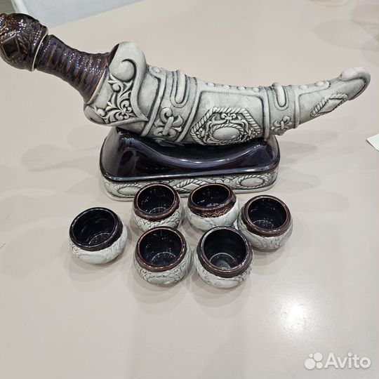 Штоф и 6 рюмок для коньяка