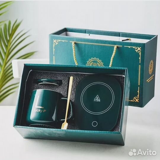 Подарочный набор кружка с подогревом 380 мл