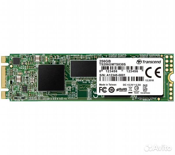 Жесткий диск SSD M.2 Transcend 256Gb (TS256gmts830